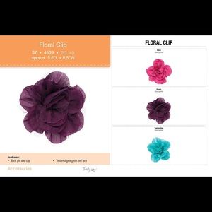 Thirty-one floral clip